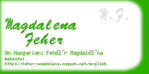 magdalena feher business card